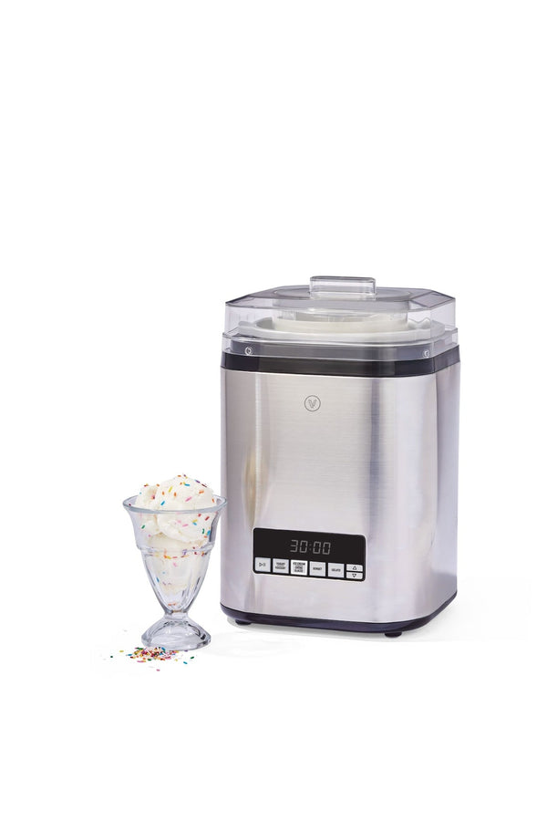 Vida by PADERNO Digital Ice Cream Maker, 4-in-1 Ice Cream & Frozen Treat Maker, Stainless Steel, 1.9-L I4