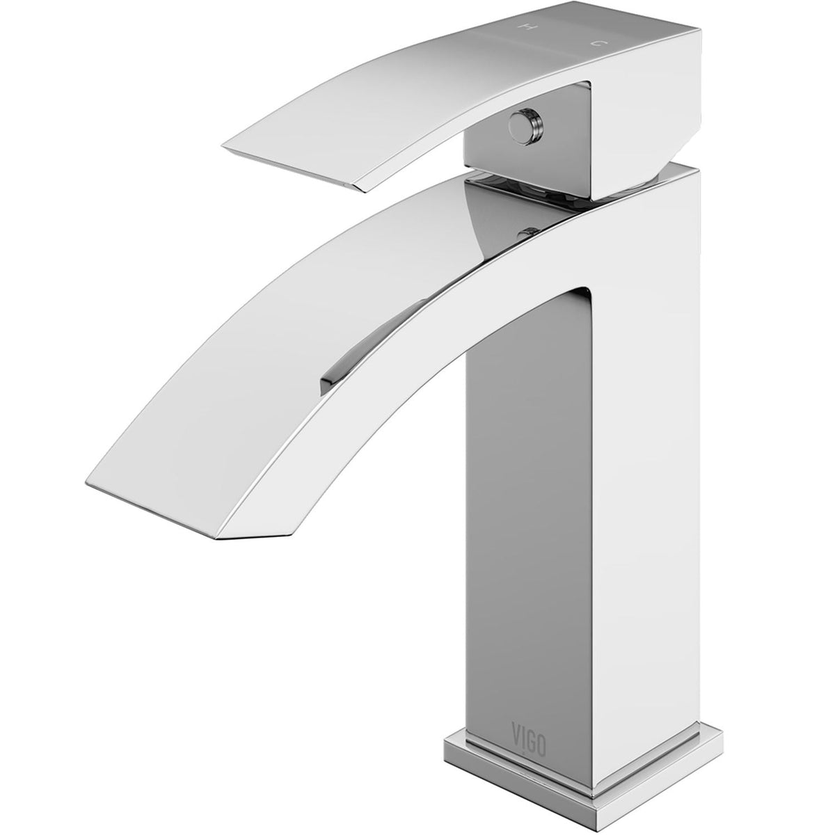 VIGO Satro Single Handle Single Hole Bathroom Sink Faucet, WaterSense Certified, Chrome