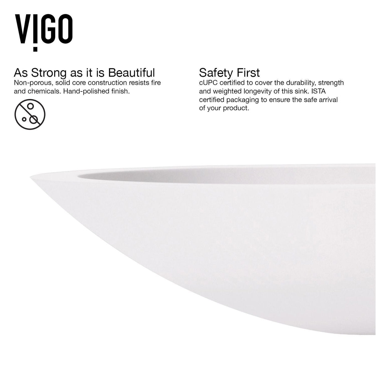 VIGO Wisteria MatteStone White Bathroom Sink/Basin Set with Cass Faucet and Oval Composite Vessel