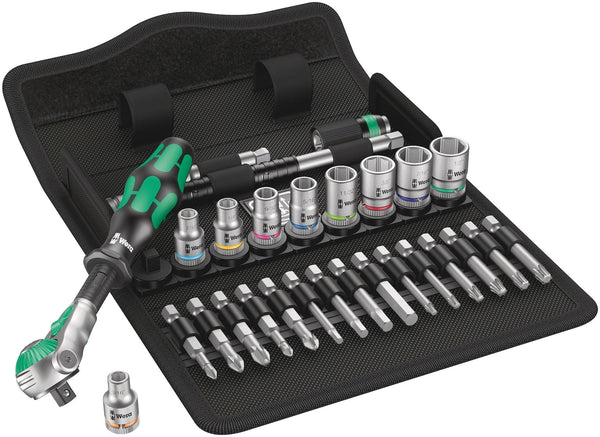 Wera 1/4-in Drive Socket Set, SAE, 28-pc I0