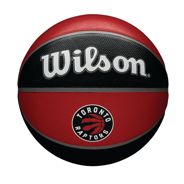 Wilson NBA Toronto Raptors Tribute Outdoor Rubber Basketball, Official Size 7 (29.5-in), Black/Red A5