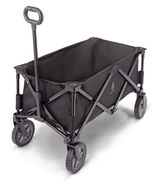 Woods Outdoor Collapsible Folding Utility Standard Wagon & Carry Bag, 150 lb Capacity, Black I8
